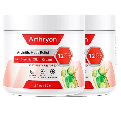 Arthryon Heat Relief Cream, starter pack of 2 jars