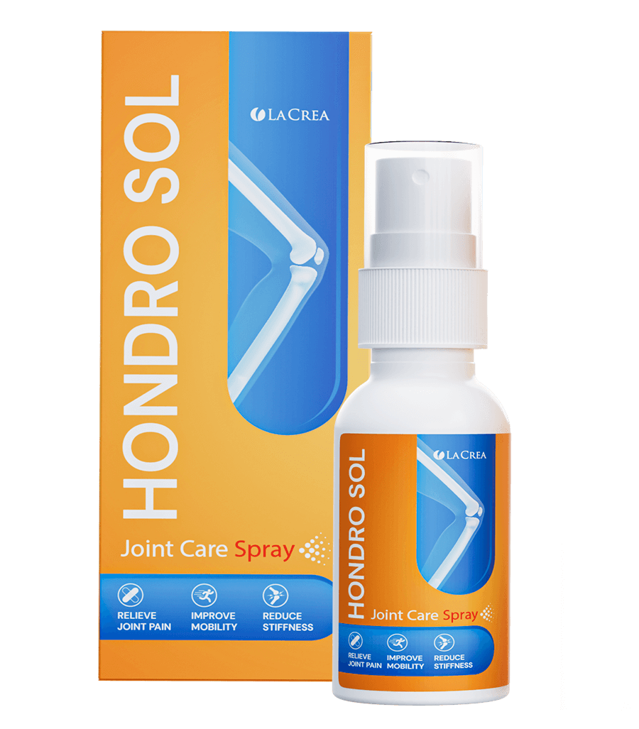 Hondro Sol Joint Care Spray, confezione e flacone da 50 ml
