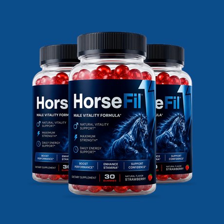 Three bottles of HorseFil Male Vitality Formula gummies