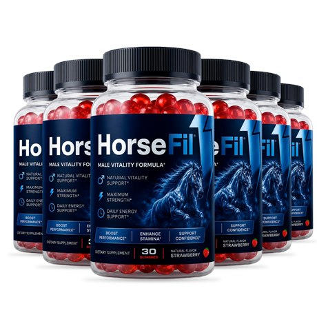 Six bottles of HorseFil Male Vitality Formula gummies